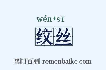 纹丝是什么意思的图片
